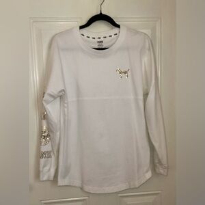 PINK Victoria’s Secret Gold Sequin Shirt